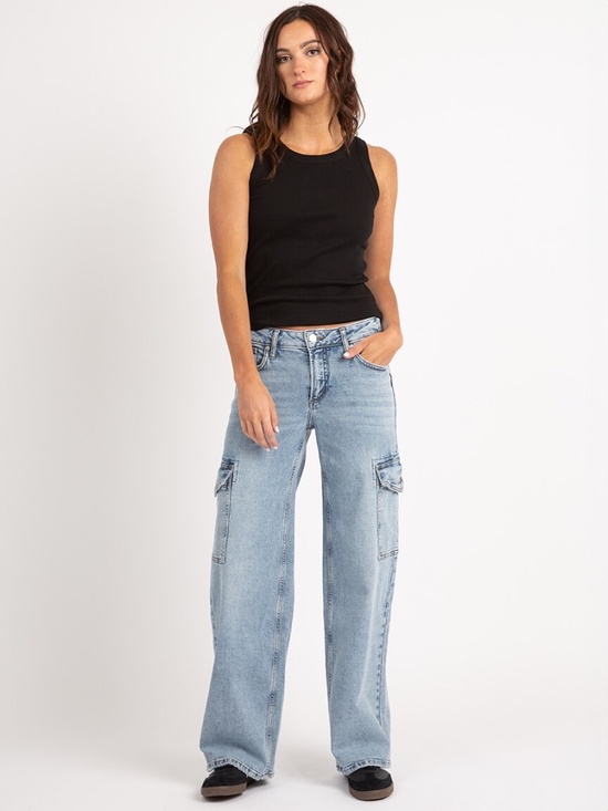 Silver Jeans Denim - NWT " Suki Cargo Wide Leg Jeans" Silver Jeans Co. Women's S-33/31